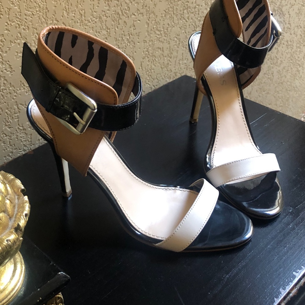 Guess Gwheshialy Ankle Strap 4 inch Heals